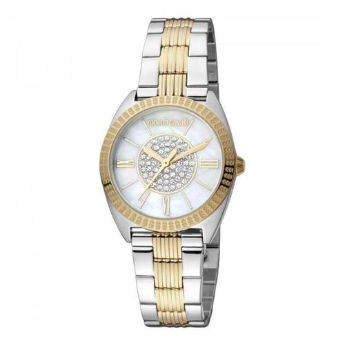 Women's Two Tone Silver & Gold Stainless Steel Watch 30mm - Roberto Cavalli - Modalova