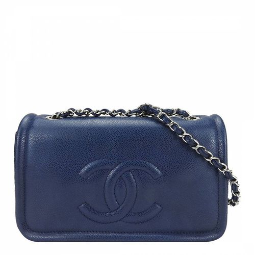 Navy Chanel Matelasse Shoulder Bag - Vintage Chanel - Modalova