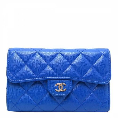 Blue Chanel Matelasse Wallet - Vintage Chanel - Modalova