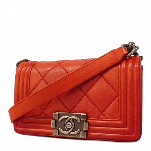 Red Chanel Boy Shoulder Bag - Vintage Chanel - Modalova