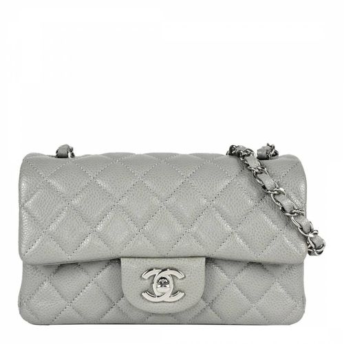 Grey Chanel Chevron Shoulder Bag - Vintage Chanel - Modalova