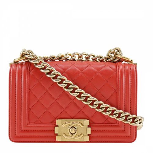Red Chanel Boy Shoulder Bag - Vintage Chanel - Modalova