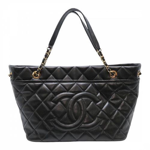 Black Chanel Shopping Shoulder Bag - Vintage Chanel - Modalova