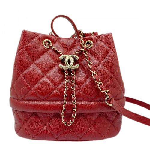 Red Chanel Drawstring Shoulder Bag - Vintage Chanel - Modalova