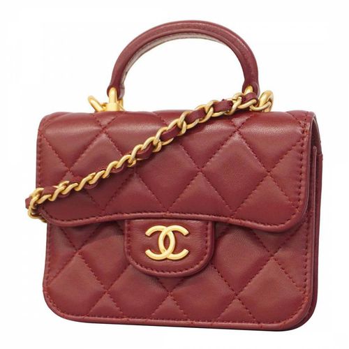 Burgundy Chanel Matelasse Handbag - Vintage Chanel - Modalova