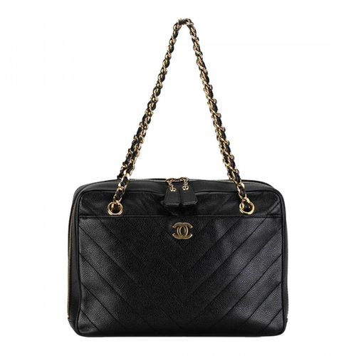 Black Chanel V Stitch Shoulder Bag - Vintage Chanel - Modalova