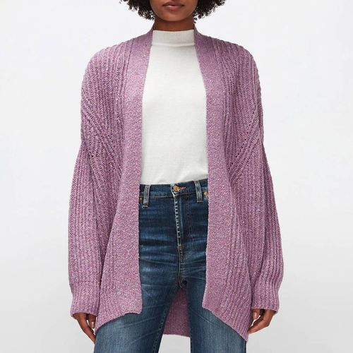 Pink Speckled Wool Blend Cardigan - 7 For All Mankind - Modalova