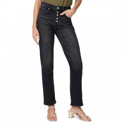 Washed Black Stella Straight Leg Jeans - Paige - Modalova