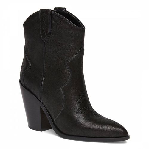 Black Leather Porter Ankle Boots - Paige - Modalova