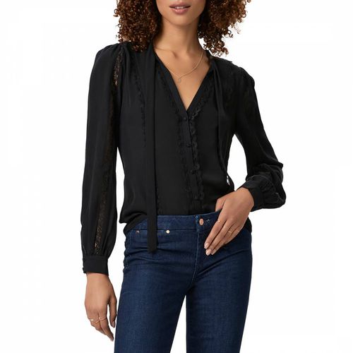 Black Silk Gardena Blouse - Paige - Modalova