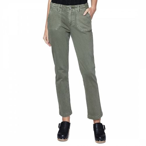 Khaki Mayslie Straight Leg Jeans - Paige - Modalova