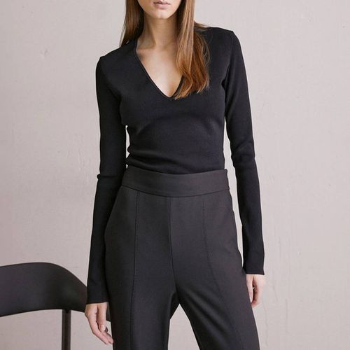 Black Body Deep V-Neck Bodysuit - Victoria Beckham - Modalova