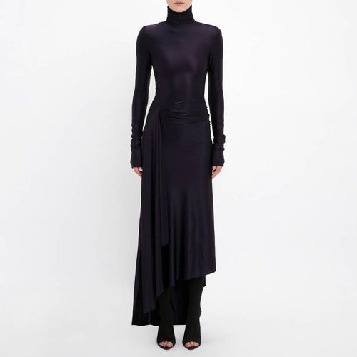 Black High Neck Jersey Dress - Victoria Beckham - Modalova