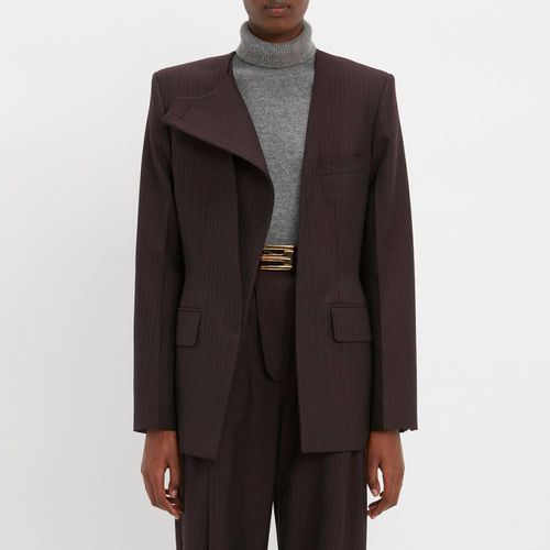 Brown Wrap Front Jacket - Victoria Beckham - Modalova