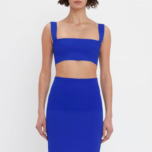 Blue Bandeau Crop Top - Victoria Beckham - Modalova