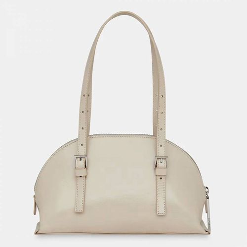 Taupe Hartley Mini Leather Bowling Bag - WHISTLES - Modalova