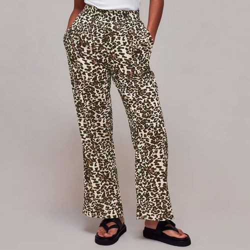 Animal Print Cotton Beach Trousers - WHISTLES - Modalova