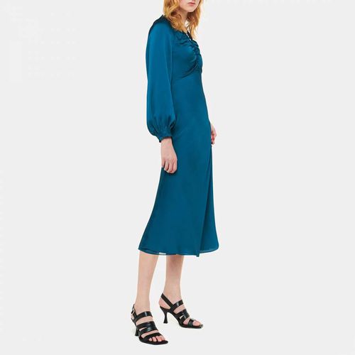 Teal Aurora Satin Midi Dress - WHISTLES - Modalova