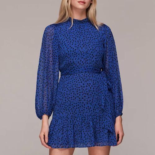 Blue Star Print Dobby Dress - WHISTLES - Modalova