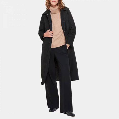 Black Senna Padded Longline Mac - WHISTLES - Modalova