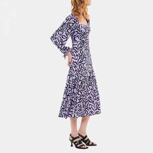 Georgie Ribbon Print Midi Dress - WHISTLES - Modalova