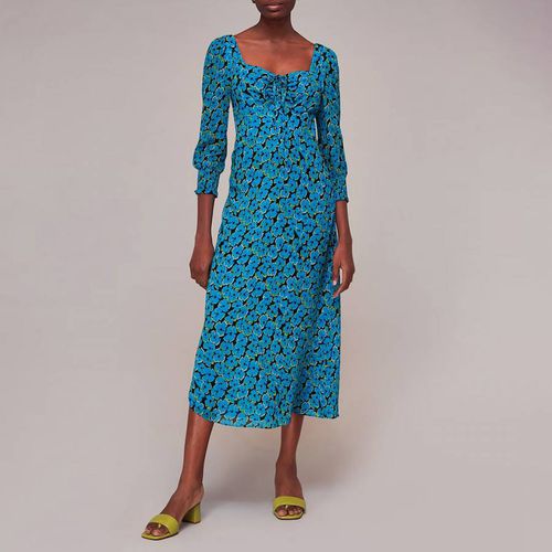 Blue Farfalle Floral Midi Dress - WHISTLES - Modalova