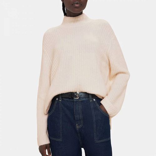 Ecru Ribbed Wool Blend Jumper - WHISTLES - Modalova