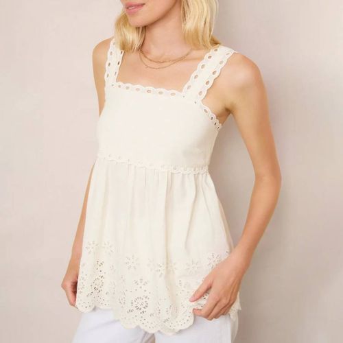 Cream Lemi Broderie Cami - Wyse - Modalova