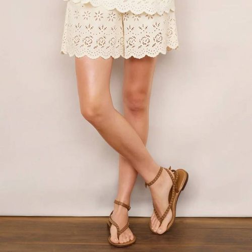 Cream Lemi Broderie Short - Wyse - Modalova