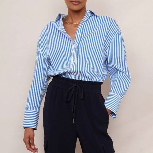 Blue Stripe Thomasina Linen Shirt - Wyse - Modalova