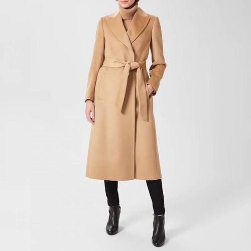 Camel Fleur Wool Coat - Hobbs London - Modalova