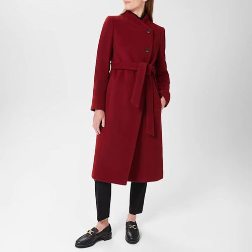 Red Asher Wool Blend Coat - Hobbs London - Modalova