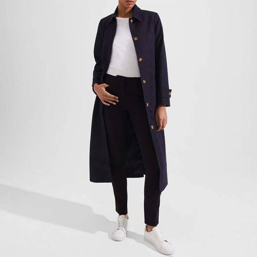 Dark Blue Carrie Denim Trench Coat - Hobbs London - Modalova