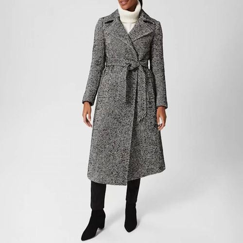 Black Gerrie Wrap Wool Blend Coat - Hobbs London - Modalova