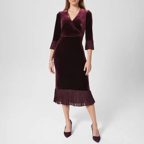 Burgundy Melodie Dress - Hobbs London - Modalova