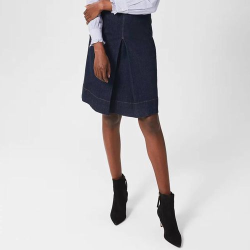 Dark Blue Ruth Denim Midi Skirt - Hobbs London - Modalova