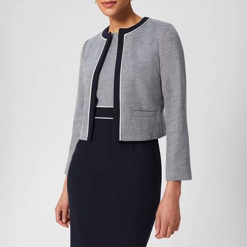 Navy Steph Cotton Blend Jacket - Hobbs London - Modalova