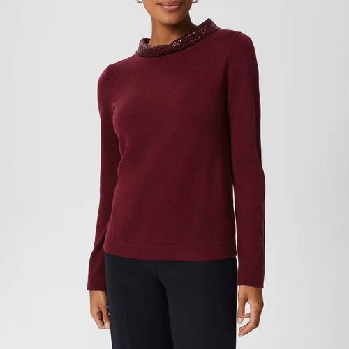 Burgundy Esther Wool Blend Jumper - Hobbs London - Modalova