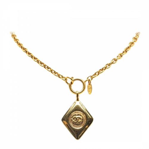 Gold Chanel Coco Mark Necklace - Vintage Chanel - Modalova