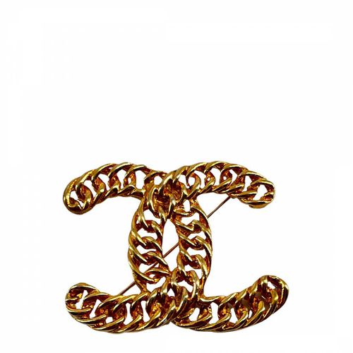 Gold Chanel Coco Mark Brooch - Vintage Chanel - Modalova