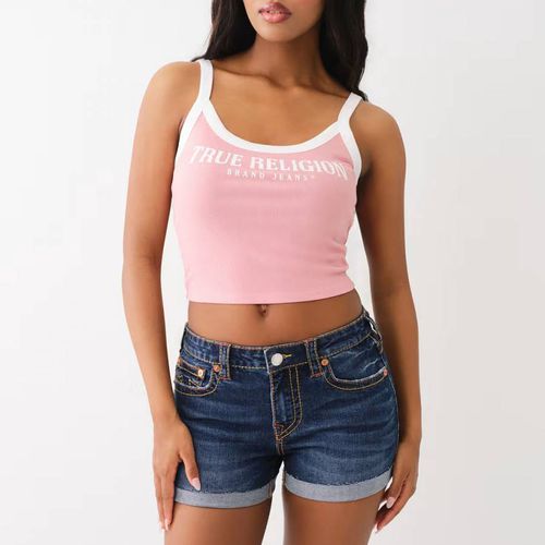 Pink Contrast Rib Cami Top - True Religion - Modalova