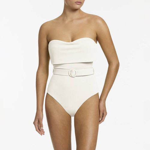 Cream Bandeau Swimsuit - Jets - Modalova