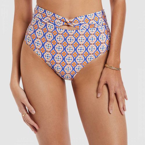 Azura Geo High Waist Twist Brief - Jets - Modalova