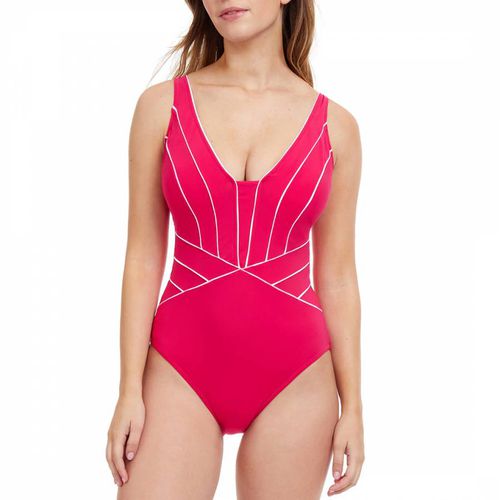 Pink V-Neck Swimsuit - Profile By Gottex - Modalova