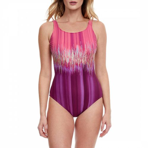 Pink & Purple Round Neck Swimsuit - Gottex - Modalova