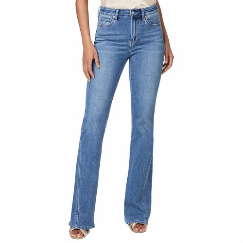 Mid Wash High Rise Laurel Canyon Flare Jeans - Paige - Modalova