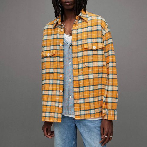 Orange Reverb Check Shirt - AllSaints - Modalova