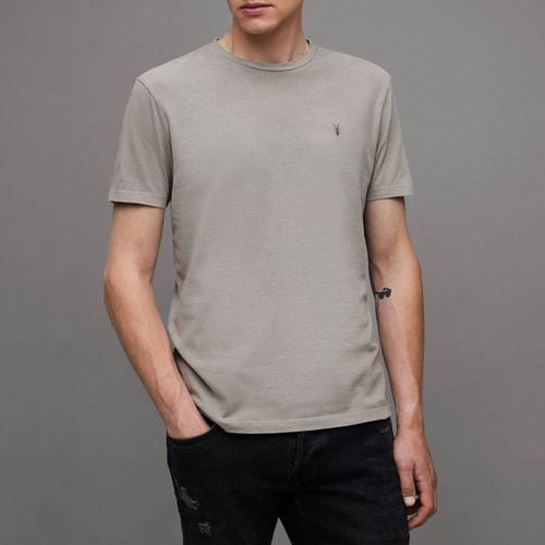 Taupe Ossage Crew Neck T-Shirt - AllSaints - Modalova