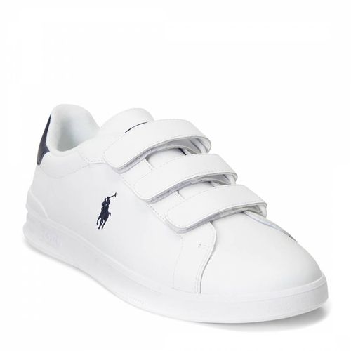 Navy Heritage Court Leather Trainers - Polo Ralph Lauren - Modalova