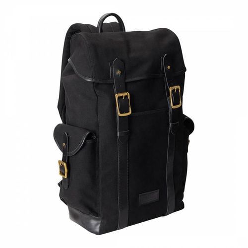 Black Leather Trim Canvas Backpack - Polo Ralph Lauren - Modalova